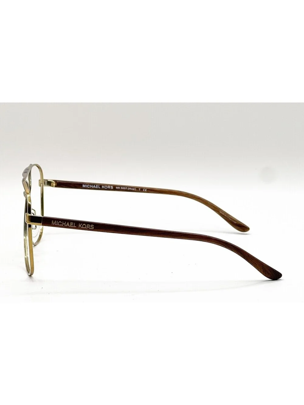 Michael Kors MK 5007 1043T5 Gold Wood Aviator Authentic Eyeglass Frames 59-14